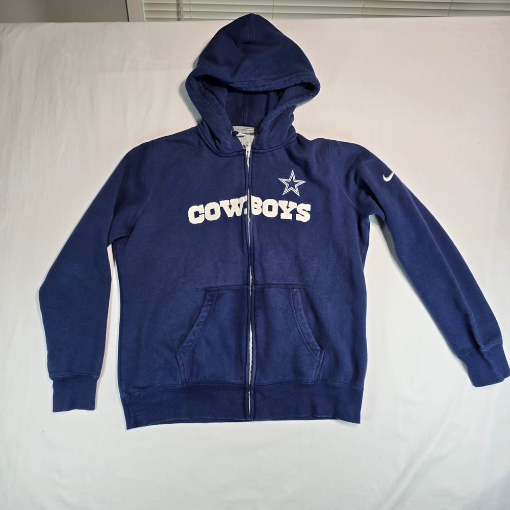 Nike NFL Dallas Cowboys Full Zip Hoodie Navy Blue Mens XL 475549-419